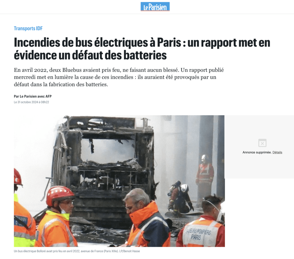 Gestion de crise Incendie de bus
